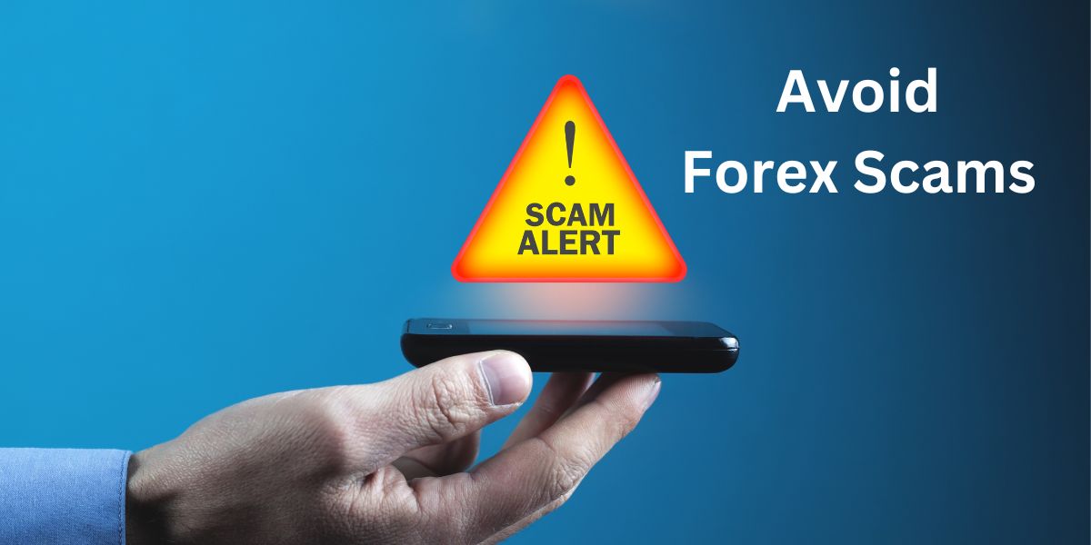 A hand holding a mobile device showing "Scam Alert" to represent How to avoid Forex Scam Brokers