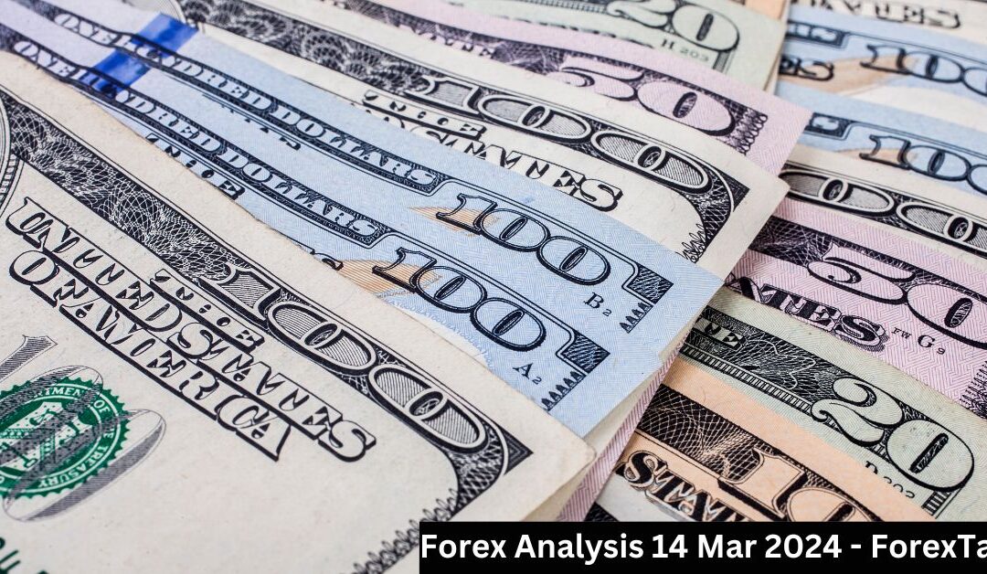 US Dollar Notes with text Forex Analysis 14 Mar 2024 - ForexTabs