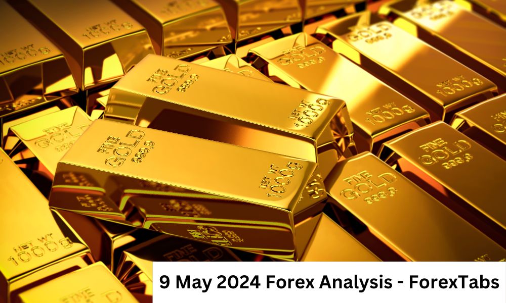 Gold bars and bullions to represent ForexTabs 9 May 2024 Forex Analysis.