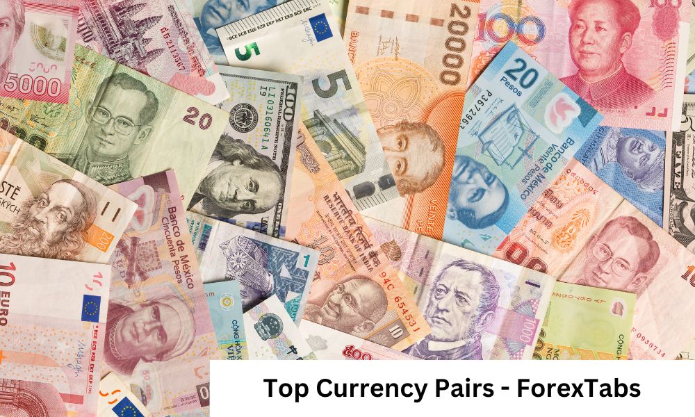 The currency notes of the most popular currencies in the world